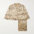 Olivia von Halle - Lila Printed Silk-satin Pajama Set - Blush - x small