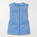 Veronica Beard - Laurel Cotton-blend Tweed Mini Dress - Blue - US12