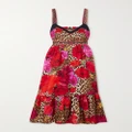 Camilla - Crystal-embellished Printed Silk-twill Maxi Dress - Leopard print - x small