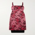 Emilia Wickstead - Tiffany Layered Floral-print Faille Midi Dress - Pink - UK 8
