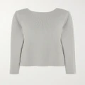 Max Mara - Leisure Favella Metallic Ribbed-knit Sweater - Silver - x small