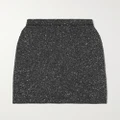 Gucci - Sequined Metallic Knitted Skirt - Black - XS