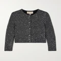 Gucci - Sequined Metallic Knitted Cardigan - Black - S