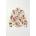 Zimmermann - Matchmaker Crystal-embellished Floral-print Linen And Silk-blend Shirt - Ivory - 00