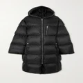 Rick Owens - Hooded Webbing-trimmed Quilted Shell Down Coat - Black - 1