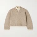Bottega Veneta - Layered Wool-blend Turtleneck Sweater - Brown - M