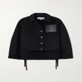 Loewe - Anagram Leather-trimmed Wool And Cashmere-blend Jacket - Black - FR38