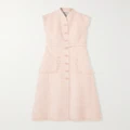 Huishan Zhang - Felicity Belted Fringed Tweed Midi Dress - Pink - UK 10