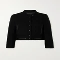 Proenza Schouler - Faux Leather-trimmed Bouclé-tweed Jacket - Black - US10