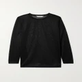 Max Mara - Leisure Etra Metallic Knitted Top - Black - x small