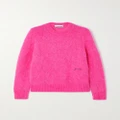 GANNI - + Net Sustain Embroidered Brushed Alpaca-blend Sweater - Pink - small