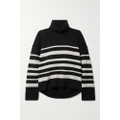 Proenza Schouler - Striped Wool And Cashmere-blend Turtleneck Sweater - Black - x small