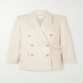 Zimmermann - Matchmaker Double-breasted Whipstitched Linen Blazer - Ivory - 2
