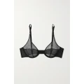 Kiki de Montparnasse - Crocheted Lace And Mesh Underwired Soft-cup Bra - Black - 32D
