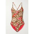 Mara Hoffman - Emma Floral-print Swimsuit - Red - small