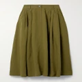 Mara Hoffman - +net Sustain Tulay Pleated Tencel™ Lyocell And Linen-blend Midi Skirt - Green - US0
