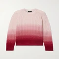 Etro - Ombré Cable-knit Wool Sweater - Pink - IT40