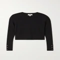 L'AGENCE - Sky Cropped Knitted Top - Black - small