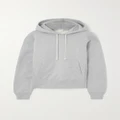 SAINT LAURENT - Embroidered Cotton-jersey Hoodie - Gray - S