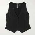 Norma Kamali - Pintucked Crepe Vest - Black - small
