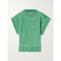 Stella McCartney - Two-tone Bouclé-tweed Sweater - Green - small