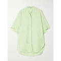 Stella McCartney - + Net Sustain Oversized Linen And Cotton-blend Shirt - Mint - IT42