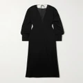 BONDI BORN - + Net Sustain Cremona Knotted Open Back Voile Midi Dress - Black - medium