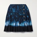Altuzarra - Tullius Pleated Printed Crepe De Chine Midi Skirt - Blue - FR36