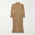 Tod's - Ribbed Wool-blend Turtleneck Maxi Dress - Beige - medium