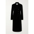 Ferragamo - Double-breasted Cotton-blend Velvet Coat - Black - IT40