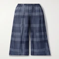 lemlem - + Net Sustain Desta Striped Charmeuse Straight-leg Pants - Navy - small