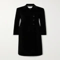 Ferragamo - Double-breasted Cotton-blend Velvet Coat - Black - IT38