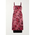 Emilia Wickstead - Tiffany Layered Floral-print Faille Midi Dress - Pink - UK 6
