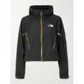 The North Face - Knotty Wind Hooded Embroidered Shell Jacket - Black - medium