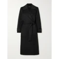 Joseph - Arline Belted Double-breasted Wool And Cashmere-blend Coat - Black - FR36