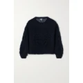 Loewe - Anagram Oversized Mohair-blend Sweater - Navy - medium