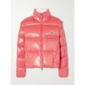 Moncler - Almo Convertible Appliquéd Quilted Glossed-shell Down Jacket - Pink - 0