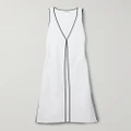 Marysia - Aalto Crepe-trimmed Terry Tunic - White - x small