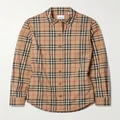 Burberry - Checked Cotton-blend Shirt - Neutral - UK 4