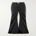 Dion Lee - Paneled High-rise Flared Jeans - Black - 31
