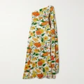 Stella McCartney - + Net Sustain One-shoulder Open-back Floral-print Twill Gown - Yellow - IT38