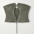 Dion Lee - Organic Cotton-blend Twill Bustier Top - Gray - UK 4