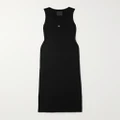 Givenchy - Embellished Ribbed Stretch-cotton Midi Dress - Black - medium