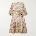 Etro - Belted Floral-print Silk-crepon Maxi Dress - Multi - IT38