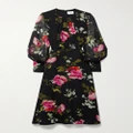 Erdem - Floral-print Silk-chiffon Midi Dress - Black - UK 4