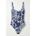 Mara Hoffman - + Net Sustain Jodi Printed Swimsuit - Navy - small