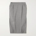 Brunello Cucinelli - Pleated Stretch-wool Maxi Skirt - Gray - IT42