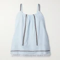 lemlem - + Net Sustain Zina Fringed Cotton-blend Mini Dress - Light blue - medium