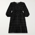 lemlem - + Net Sustain Elsabet Belted Checked Cotton-blend Dress - Black - large