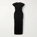 Alexander Wang - Ruched Cotton-blend Jersey Maxi Dress - Black - US4